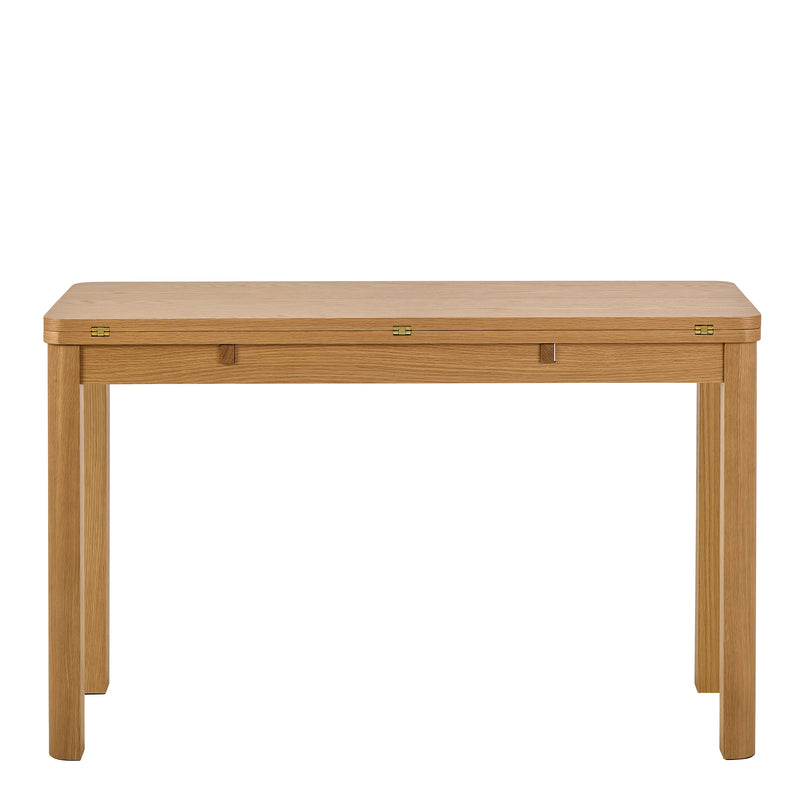 Southampton Extendable Rectangular Dining Table in Matt Oak 90x120cm — side angle