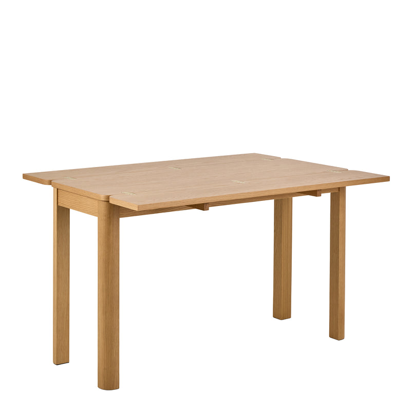 Southampton Extendable Rectangular Dining Table in Matt Oak 90x120cm — detail view