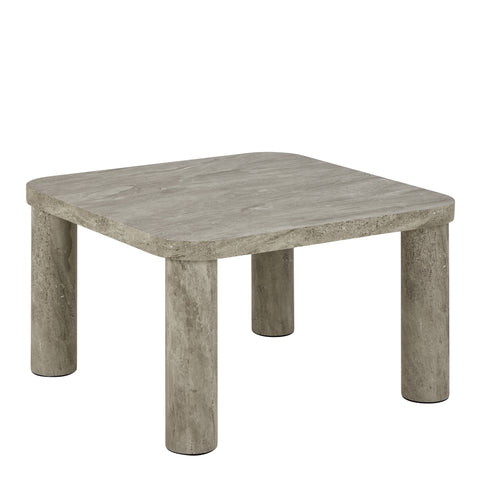 Solano Square Coffee Table in Grey 60 x 60 cm — front view