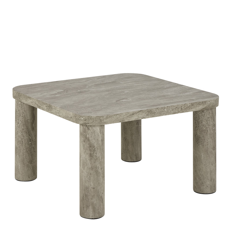 Solano Square Coffee Table in Grey 60 x 60 cm — front view