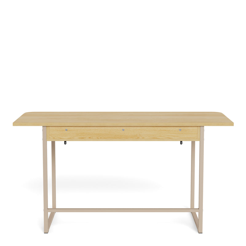 Darlington Console Table With 2 Open Shelves and Oak Top — alternative angle