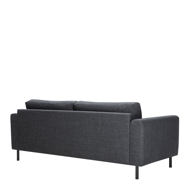 Omaha 3 Seater Sofa in Dark Grey Basel Fabric — detail view