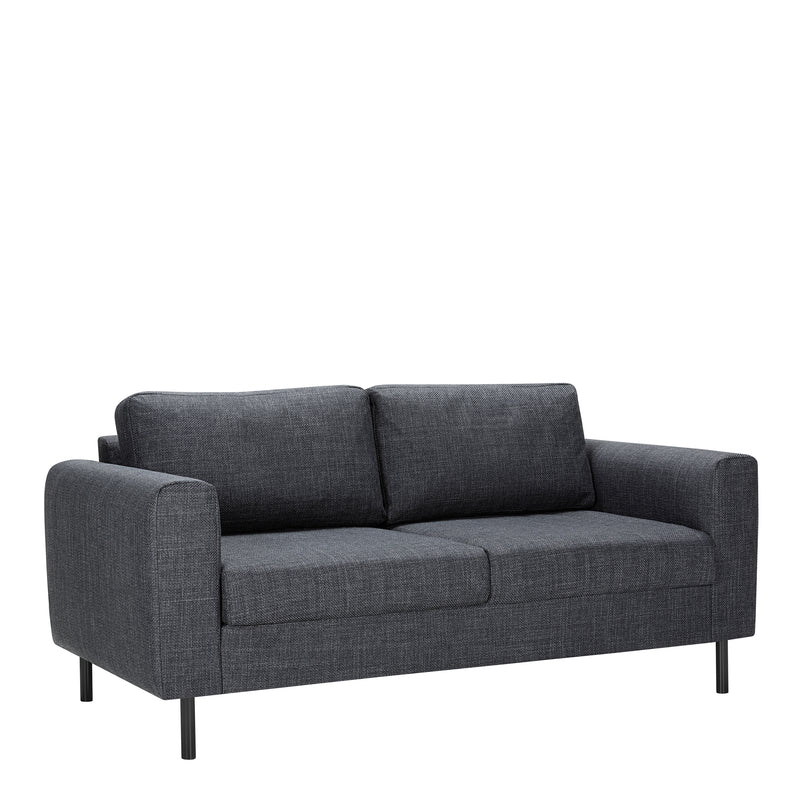 Omaha 2 Seater Sofa in Dark Grey and Basel Fabric — front view