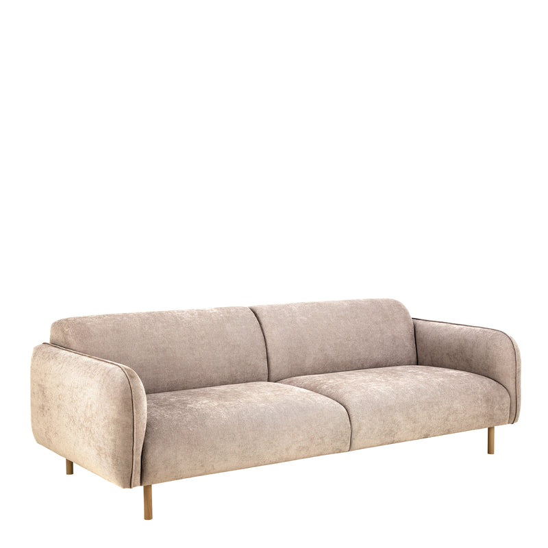 Westham 3 Seater Sofa in Fay Beige Fabric — view