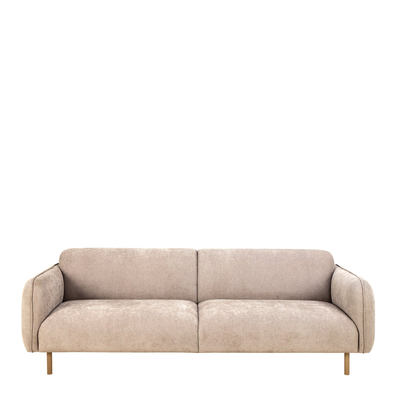 Westham 3 Seater Sofa in Fay Beige Fabric — view