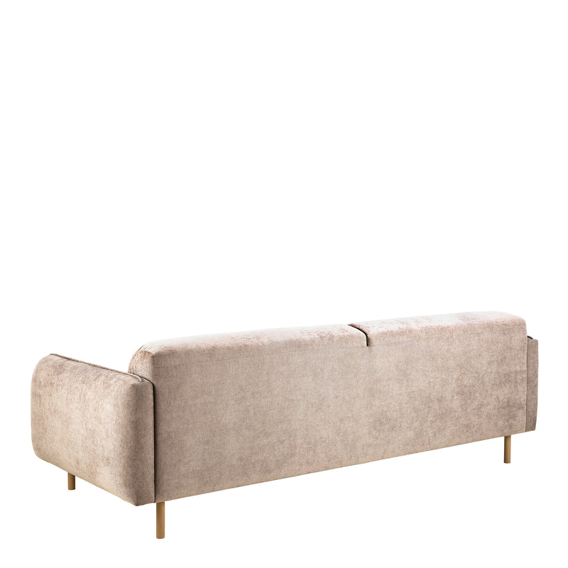 Westham 3 Seater Sofa in Fay Beige Fabric — view