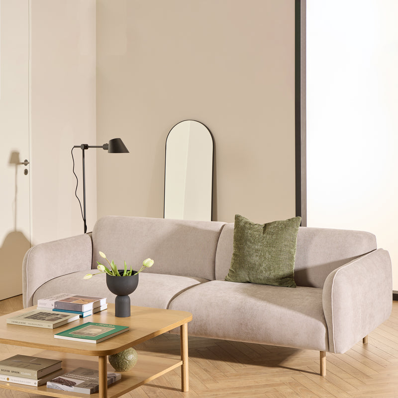 Westham 3 Seater Sofa in Fay Beige Fabric — alternative angle