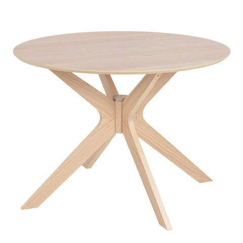 I_Duncan Round Dining Table in White Oak — front view