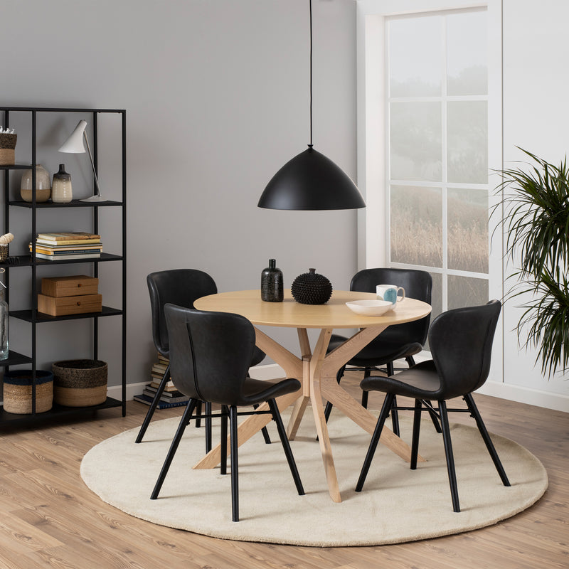 I_Duncan Round Dining Table in White Oak — alternative angle