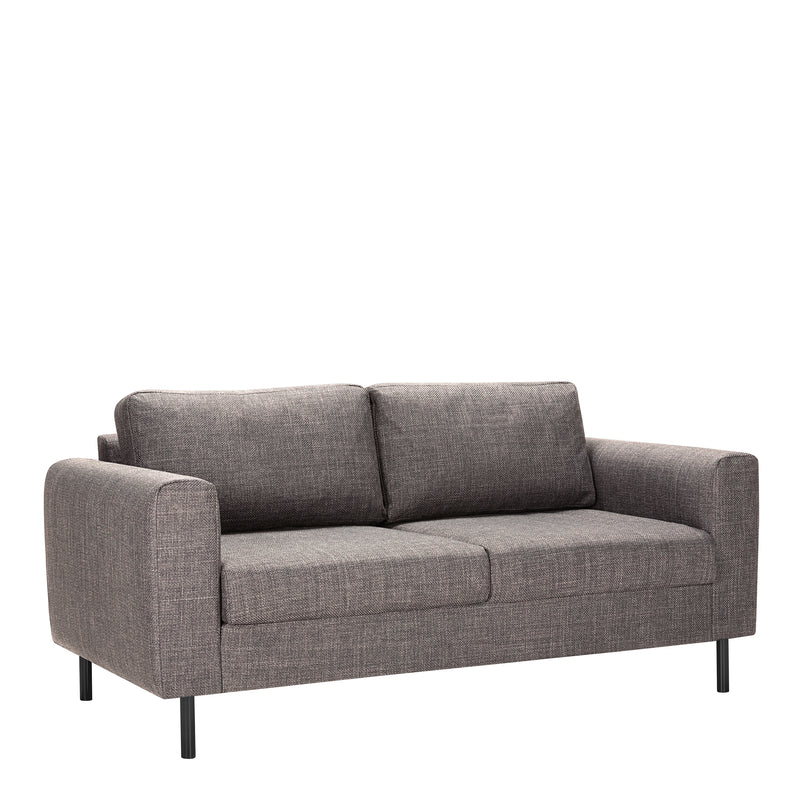 Omaha 2 + 3 Seater Sofa set in Basel Light Grey Brown Fabric — side angle