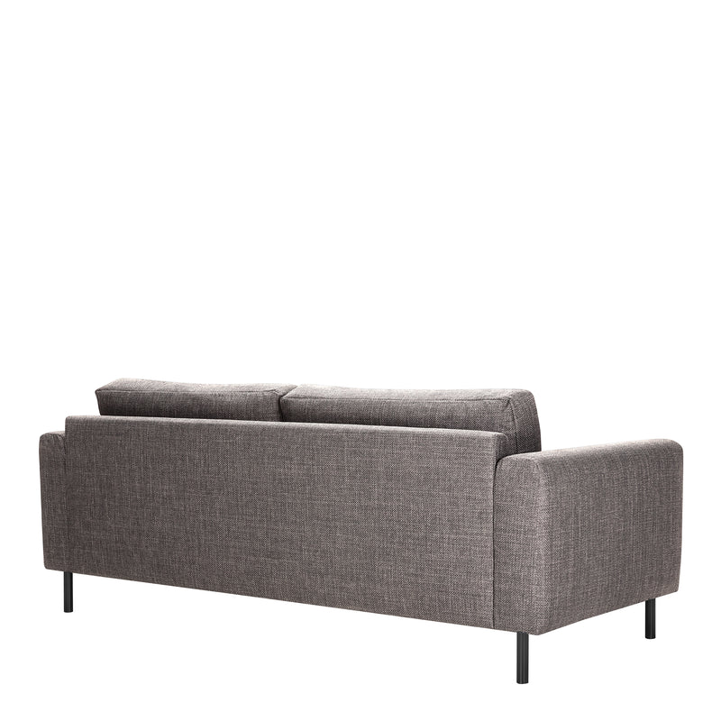 Omaha Set of 2 x 3 Seater Sofas in Basel Light Grey Brown Fabric — alternative angle