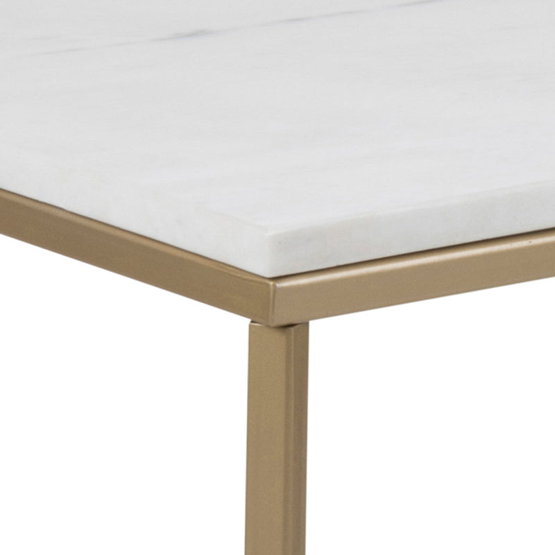 Alisma Coffee Table with White Marble Top — alternative angle