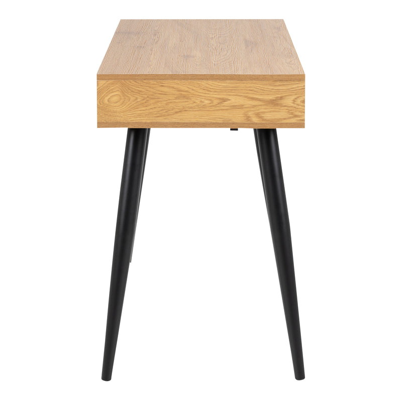 Neptun 3 Drawer Office Desk in Oak — detail view
