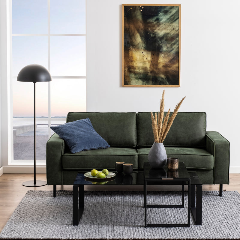 Katrine Coffee Table Set with Smoked Glass Top — detail view