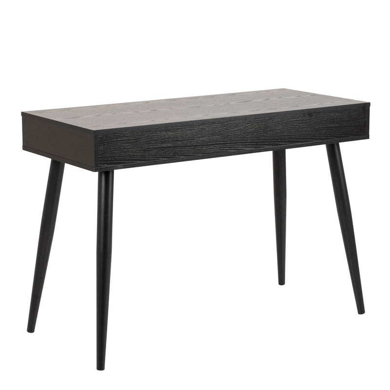 Neptun 3 Drawer Office Desk in Black — detail view
