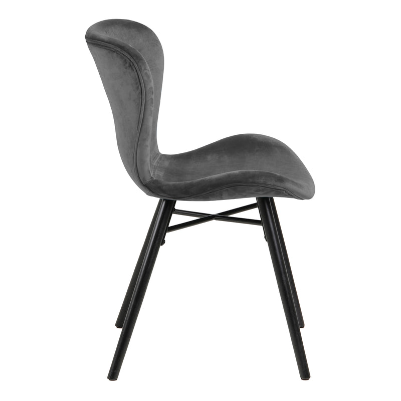 Batilda Dining Chair in Dark Grey Set of 2 — detail view