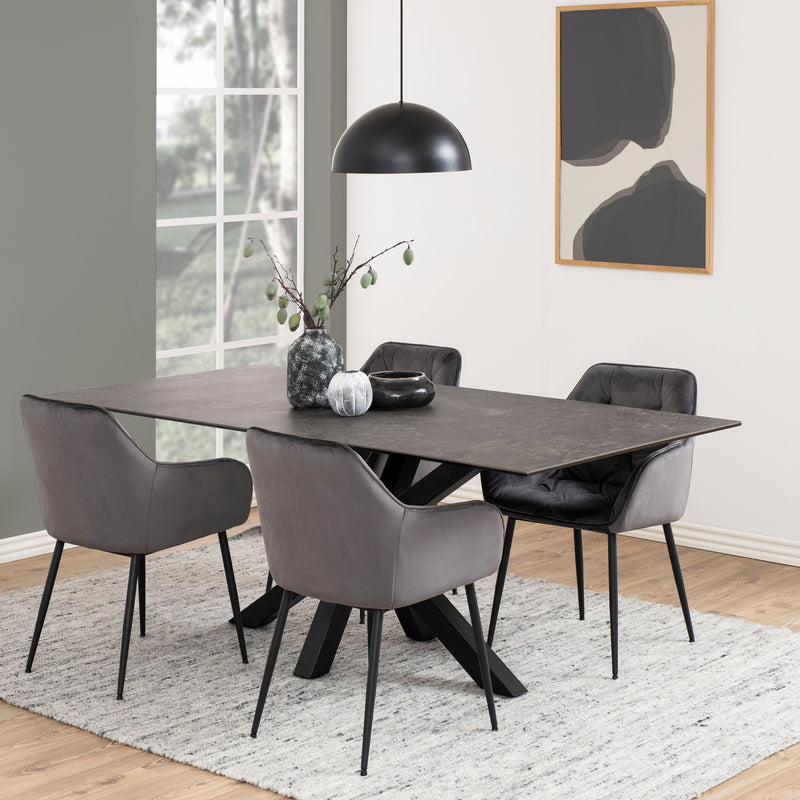 Heaven Dining Table with Ceramic Black Top 200cm — alternative angle