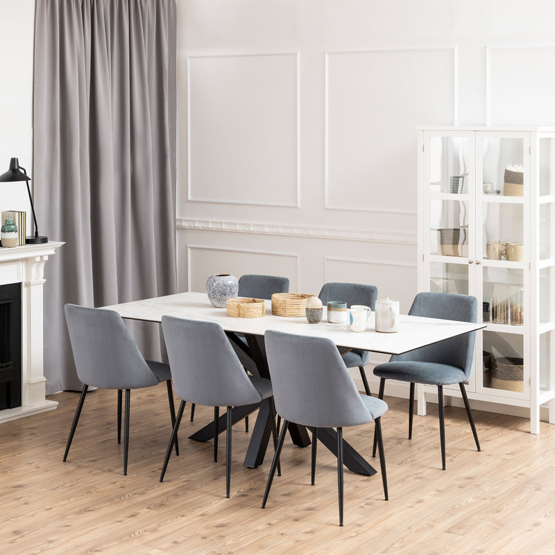 Heaven Dining Table with Ceramic White Top 200cm — detail view