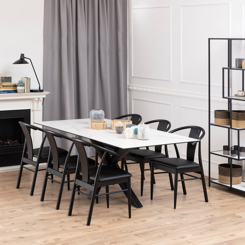Heaven Dining Table with Ceramic White Top 200cm — alternative angle