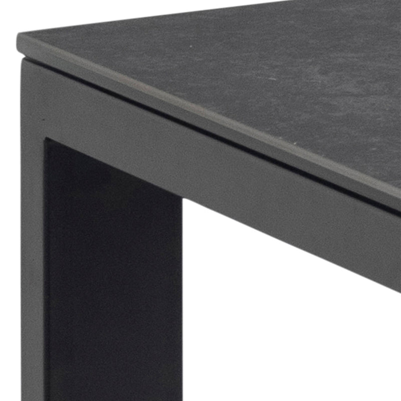Brentford Matt Black Ceramic Dining Table — alternative angle