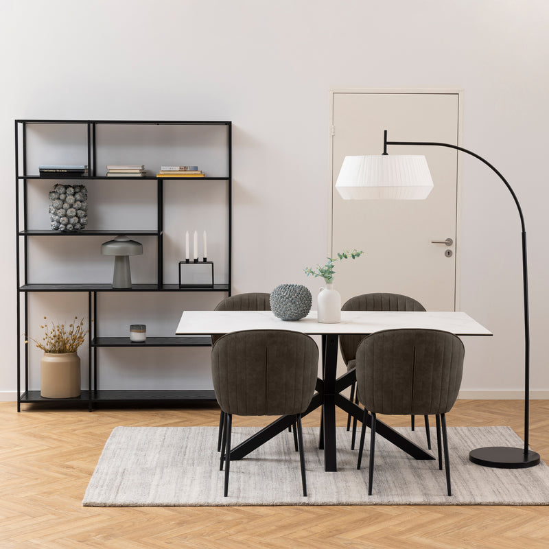 Heaven Dining Table in Ceramic White 160x90cm — detail view
