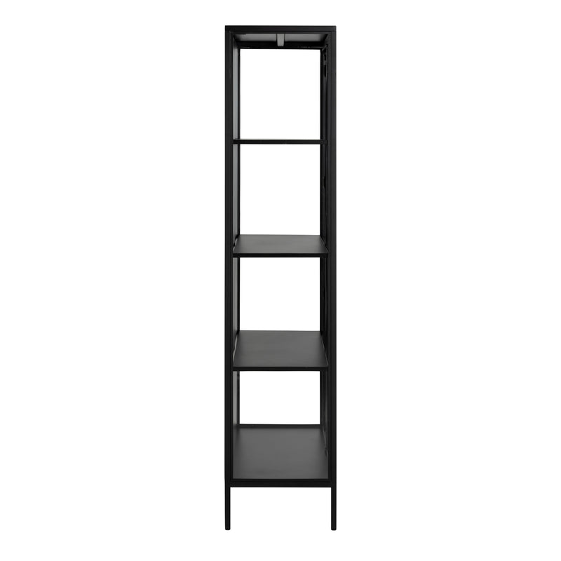 Newcastle Tall 2 Door Display Cabinet in Matt Black — detail view