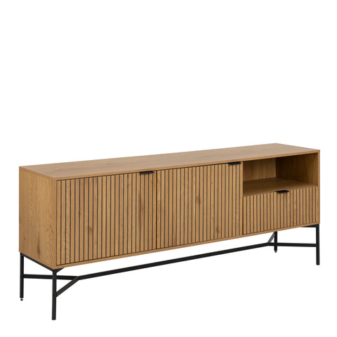 Jaipur Sideboard with  2 Doors and 1 Drawer in Wild Oak — front view