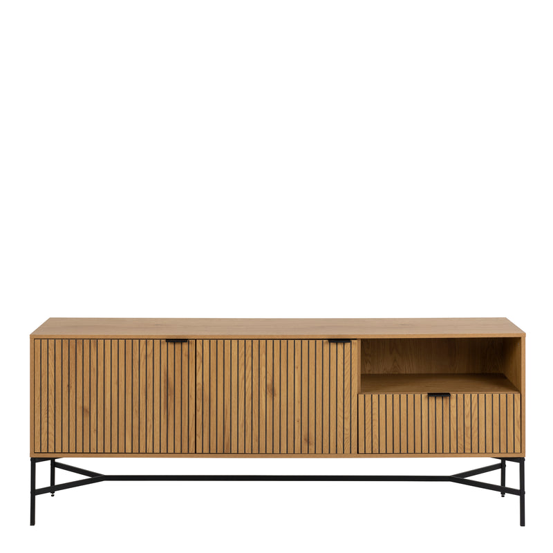Jaipur Sideboard with  2 Doors and 1 Drawer in Wild Oak — side angle
