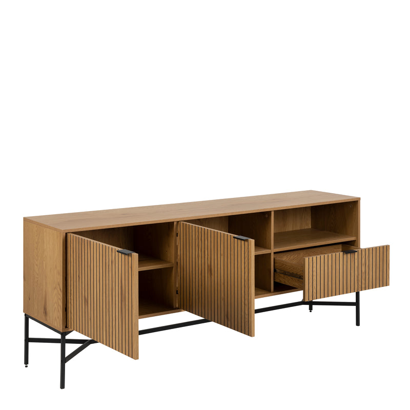 Jaipur Sideboard with  2 Doors and 1 Drawer in Wild Oak — alternative angle
