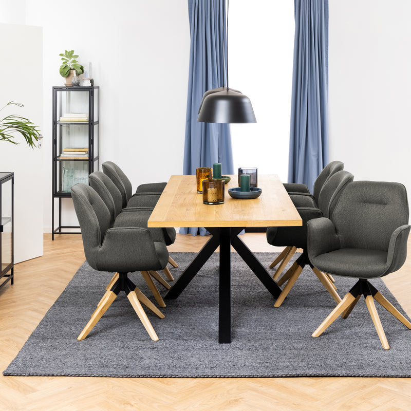 Heaven Dining Table in Oak — detail view