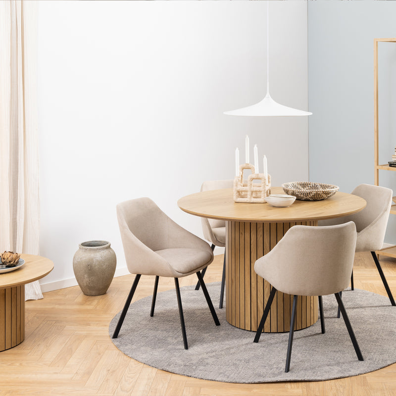 Yale Dining Table in Oak 120x120cm — alternative angle