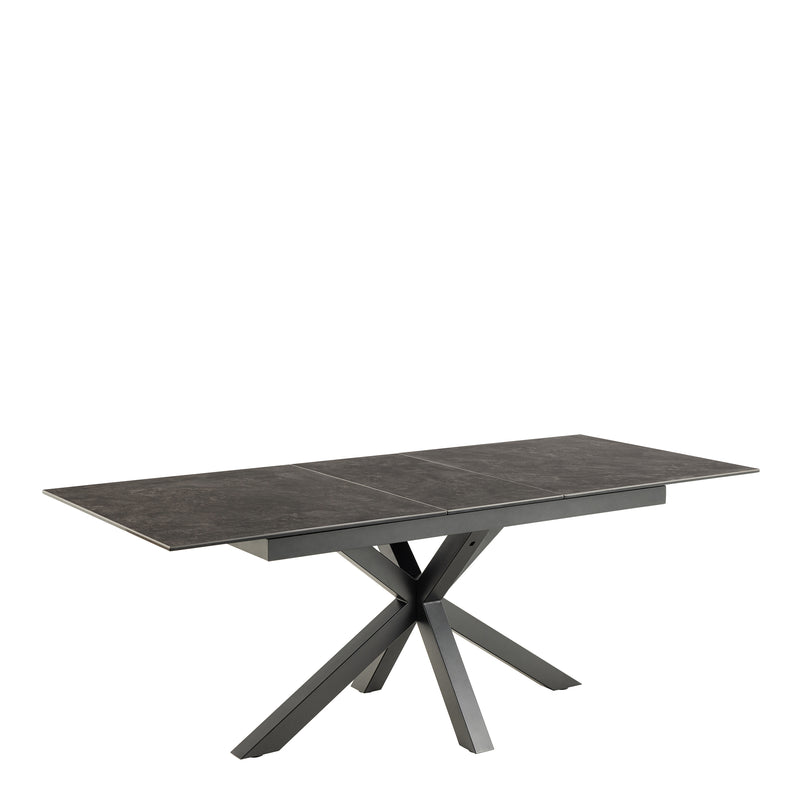 Heaven Extendable Dining Table with Ceramic Black Top 168cm — detail view
