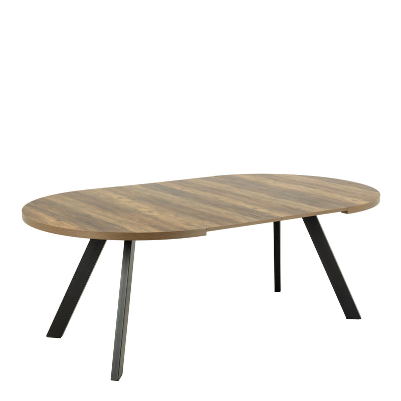 Zalida Extending Round Dining Table in Oak 120 — detail view