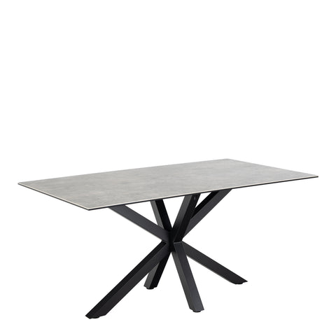 Heaven Dining Table in Ceramic Grey 160x90cm — front view