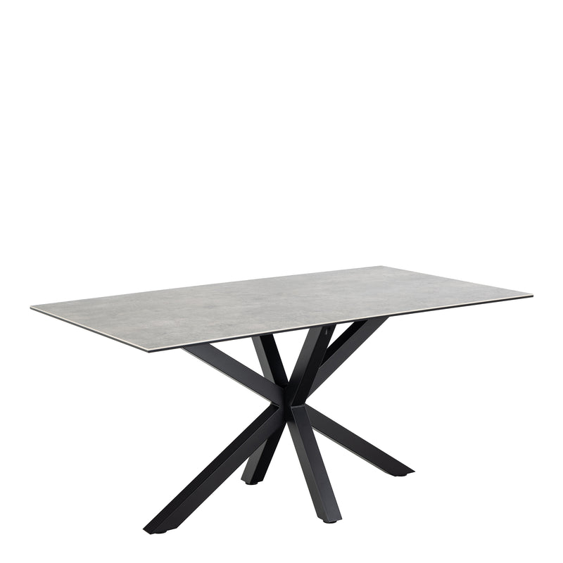 Heaven Dining Table in Ceramic Grey 160x90cm — front view