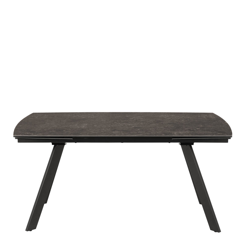 Blackburn Black Ceramic Dining Table — side angle