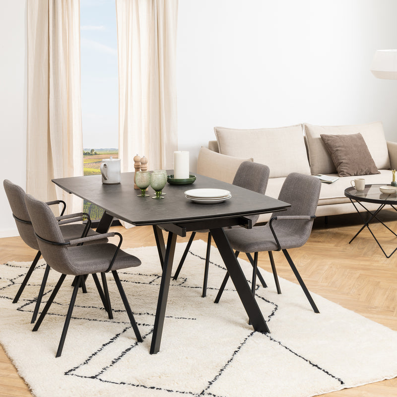 Blackburn Black Ceramic Dining Table — view