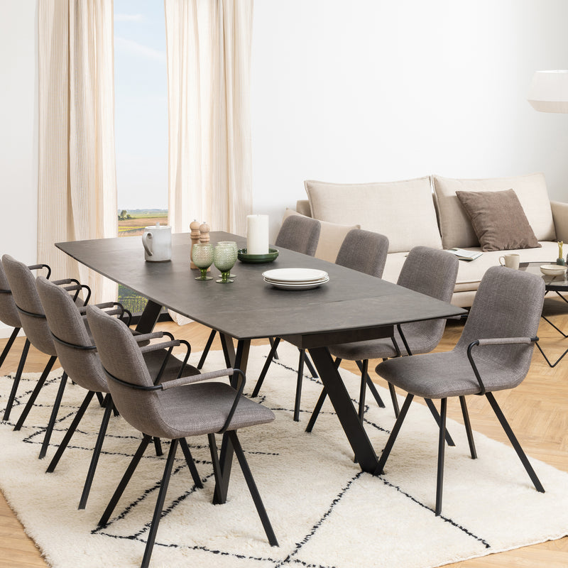 Blackburn Black Ceramic Dining Table — lifestyle setting