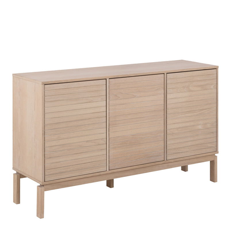 Linley 3 Door Sideboard in White Oak — front view