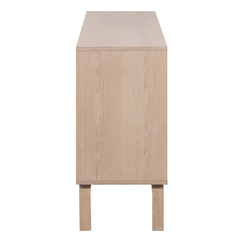 Linley 3 Door Sideboard in White Oak — detail view