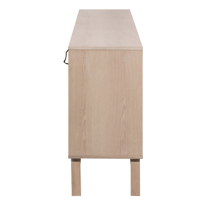 Linley 4 Door Sideboard in White Oak — detail view