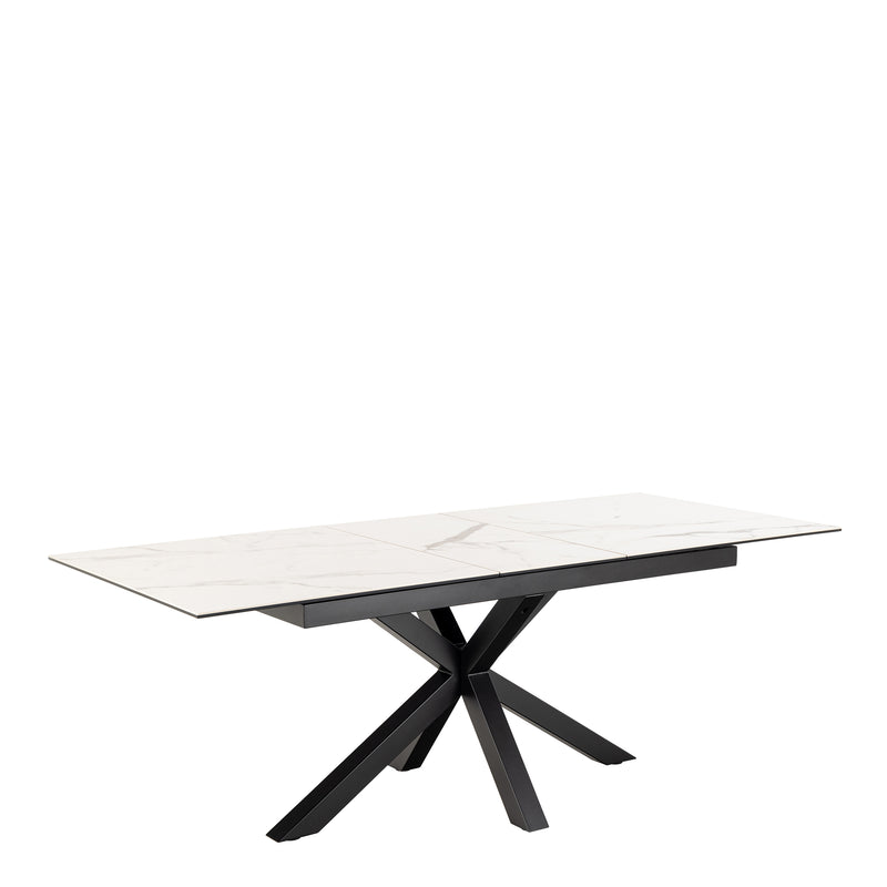 Heaven Extendable Dining Table with Ceramic White Top 168cm — detail view