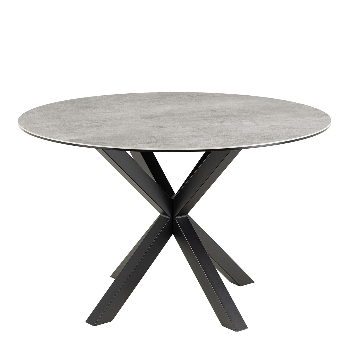 Heaven Round Dining Table with Ceramic Grey Top — front view
