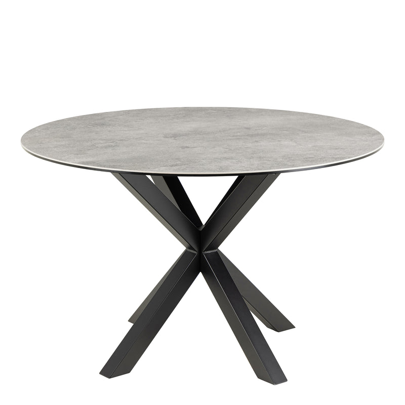 Heaven Round Dining Table with Ceramic Grey Top — front view