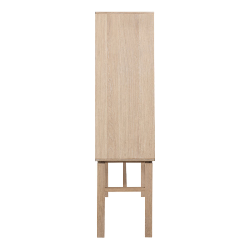 Linley Cabinet with 2 Doors and 4 Shelves in White Oak — detail view