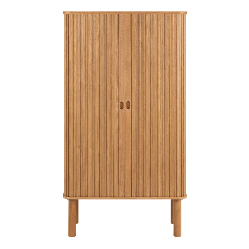Langley Cabinet in Oak — side angle