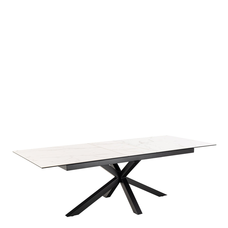 Heaven Extendable Dining Table with Ceramic White Top 200cm — detail view