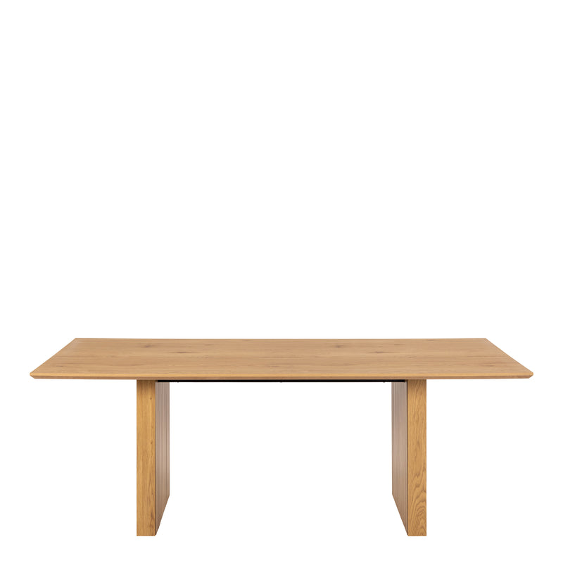 Colima Dining Table in Oak — side angle