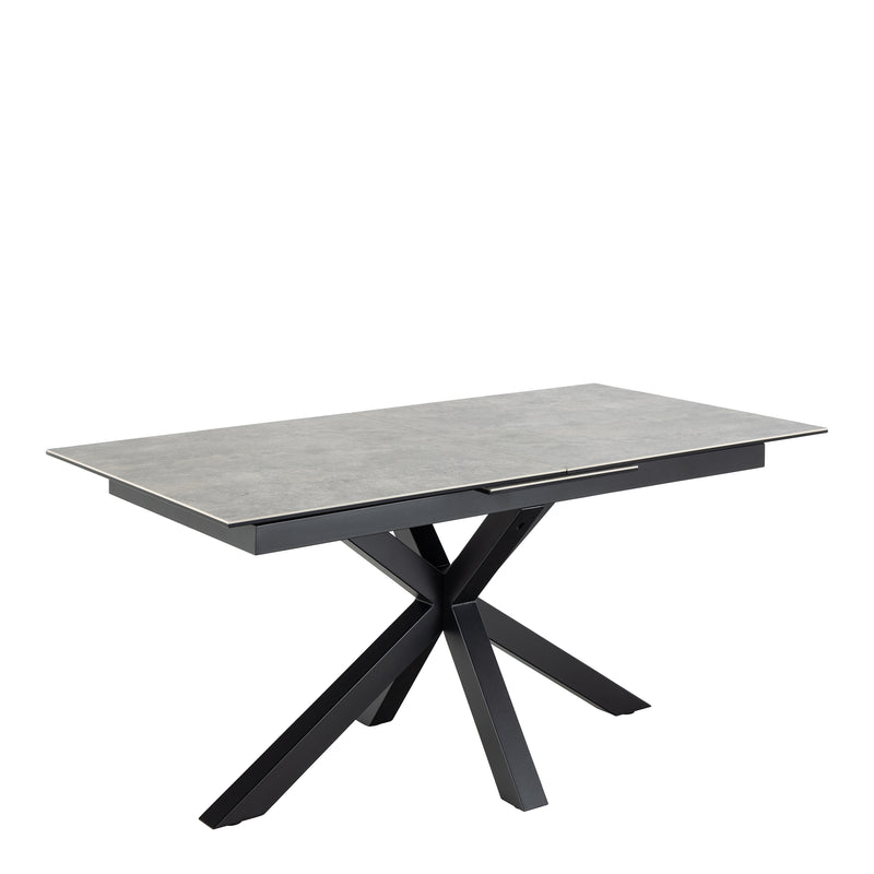 Heaven Extendable Dining Table with Ceramic Grey Top 168cm — front view