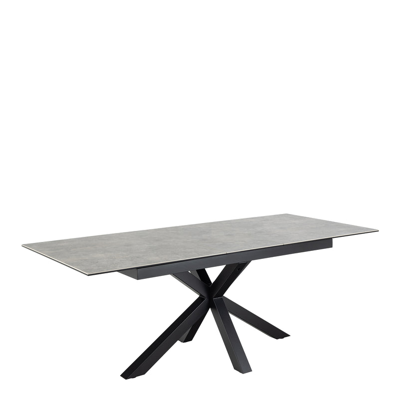 Heaven Extendable Dining Table with Ceramic Grey Top 168cm — detail view